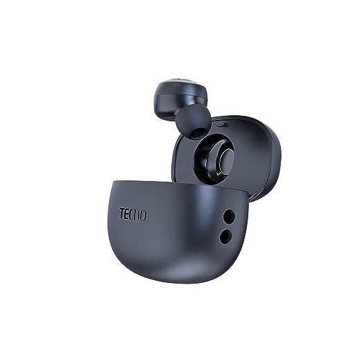 Tecno Ace-A3 | 30 Hours Standby Time | Bluetooth Truly Wireless in Ear Earbuds BT 5.0 | Light Weight | Splash Proof, with mic, Black Tecno Ace-A3 | 30 Hours Standby Time | Bluetooth Truly Wireless in Ear Earbuds BT 5.0 | Light Weight | Splash Proof, with mic, Black